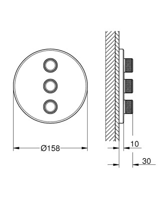 Grohe Grohtherm SmartControl Üç valfli akış kontrollü kumanda - 29122GN0 - 2