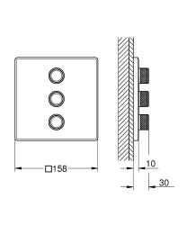 Grohe Grohtherm SmartControl Üç valfli akış kontrollü kumanda - 29127AL0 - 2