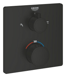 Grohe Grohtherm Termostatik Banyo Bataryası Mat Siyah - 1022092430 - Grohe