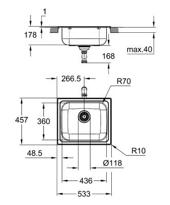 Grohe K200 Paslanmaz Çelik Eviye - 31719SD0 - 2