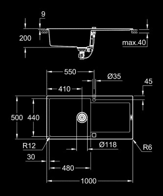 Grohe K500 Kompozit Eviye - 31645AP0 - 2