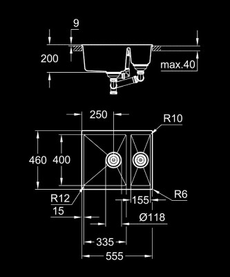 Grohe K500 Kompozit Eviye - 31648AP0 - 2