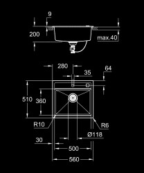 Grohe K700 Evıye 60 C 56/51 1.0 - 31651AP0 - 2