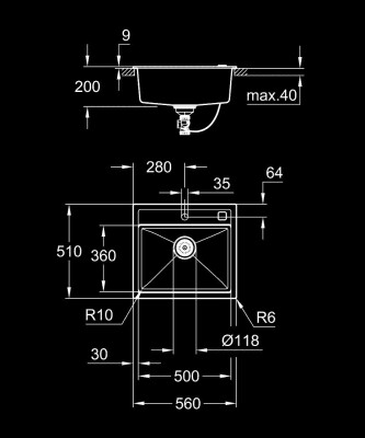 Grohe K700 Evıye 60 C 56/51 1.0 - 31651AP0 - 2