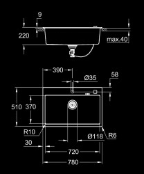 Grohe K700 Kompozit Eviye - 31652AP0 - 2