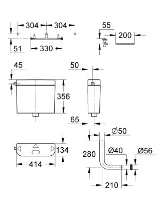 Grohe Klozet için rezervuar - 38372SH0 - 2