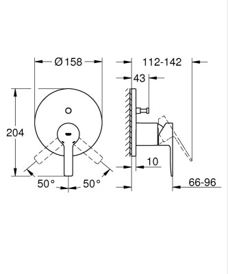 Grohe Lineare Ankastre banyo/duş bataryası - 24064AL1 - 2