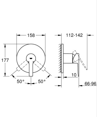 Grohe Lineare Ankastre duş bataryası - 24063AL1 - 2