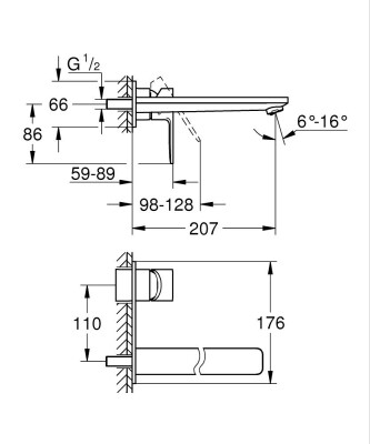 Grohe Lineare New 2 Delikli Lavabo Bataryası L-Boyut - 23444001 - 2