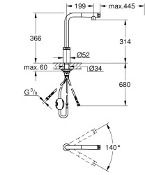 Grohe Minta Eviye Bataryası - 31613000 - 2
