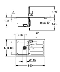 Grohe Minta Eviye Ve Batarya Seti - 31573SD0 - 2