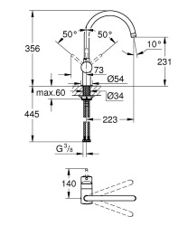 Grohe Minta Tek Kumandalı Eviye Bataryası - 32917DC0 - 2