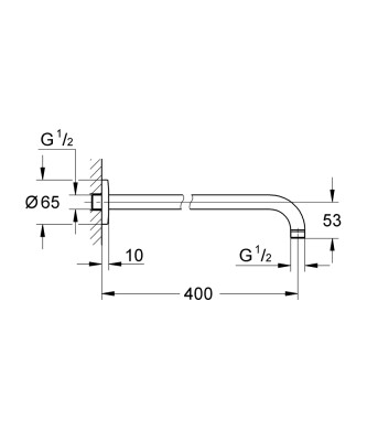 Grohe New Tempesta Duş Çıkış Dirseği - 27851000 - 2
