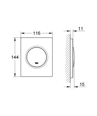 Grohe Nova Cosmopolitan Pisuar Kumanda Paneli - 38804000 - 2