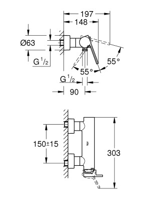Grohe Plus Tek kumandalı duş bataryası - 33577DC3 - 2