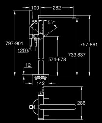 Grohe Plus Yerden küvet bataryası - 23846DC3 - 2
