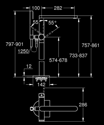 Grohe Plus Yerden küvet bataryası - 23846DC3 - 2