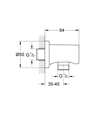 Grohe Rainshower Askılı duş çıkış dirseği - 27057LS0 - 2