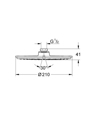 Grohe Rainshower Cosmopolitan 210 Tepe Duşu 1 Akışlı - 28373000 - 2