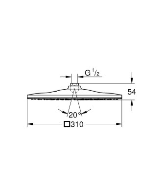 Grohe Rainshower Duo 360 1 Akışlı Tepe Duşu Seti 310 Mm - 26568000 - 2