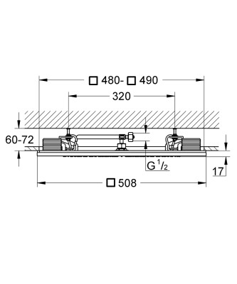 Grohe Rainshower F-Series Işık Modüllü Tepe Duşu - 27865000 - 2