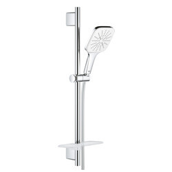 Grohe RainShower SmartActive 130 Cube 3 Akışlı Ay Beyazı Sürgülü Duş Seti - 26584LS0 - 1