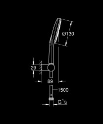 Grohe Rainshower SmartActive 130 Duşu seti 3 akışlı - 26580LS0 - 2