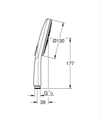 Grohe Rainshower SmartActive 130 El duşu 3 akışlı - 26574GN0 - 2
