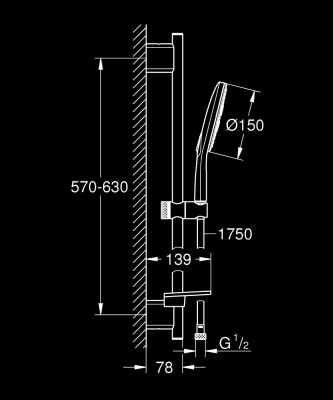 Grohe RainShower SmartActive 3 Akışlı Sürgülü Duş Seti - 26592000 - 2