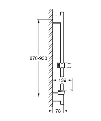Grohe Rainshower Smartactive Duş Sürgüsü, 900 Mm, Nickel - 26603EN0 - 2
