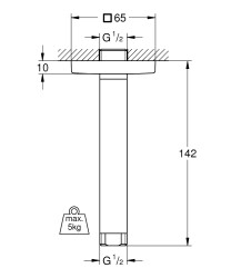 Grohe Rainshower Tavandan Tepe Duşu Çıkış Dirseği - 27485000 - 2