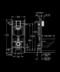 Grohe Rapid Sl Gömme Rezervuar 1,13m - 38840000 - 2