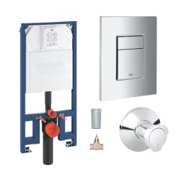 Grohe Rapid SL İnce Gömme Rezervuar Seti (Kumanda Paneli ve Stop Valf Dahil) - 39687000-SET2 - Grohe