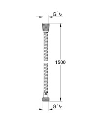 Grohe Relexaflex Metal Long-Life Metal Duş Hortumu - 28143001 - 2