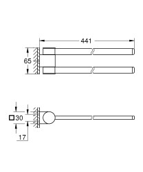 Grohe Selection Havlu tutacağı, dönebilir - 41063A00 - 2