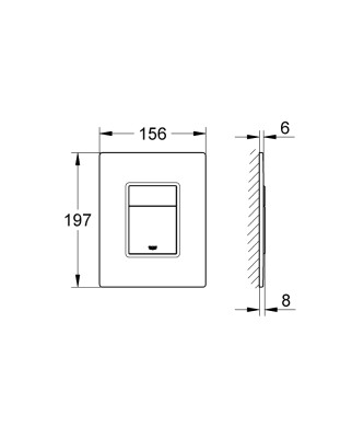 Grohe Skate Cosmopolitan Kumanda Paneli Ayna - 389160A0 - 2