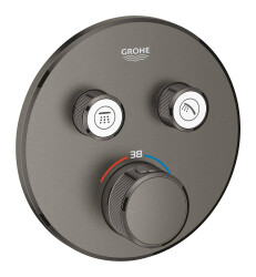 Grohe SmartControl 2 Valfki Akış Kontrollü Termostatik Ankastre Banyo/Duş Bataryası, Brushed Hard Graphite - 29119AL0 - Grohe