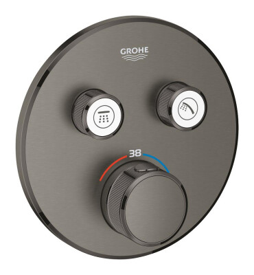 Grohe SmartControl 2 Valfki Akış Kontrollü Termostatik Ankastre Banyo/Duş Bataryası, Brushed Hard Graphite - 29119AL0 - 1