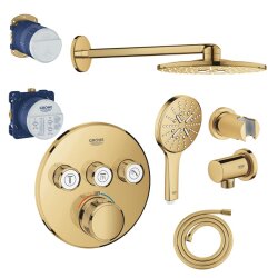 Grohe SmartControl Ankastre Termostatik Banyo Batarya Seti, Cool Sunrise - 29121GL0-SET1 - Grohe
