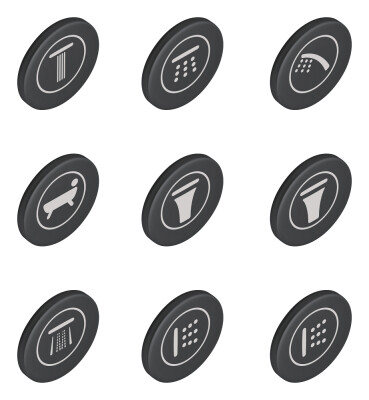 Grohe SmartControl Siyah Tuş Takımı - 1