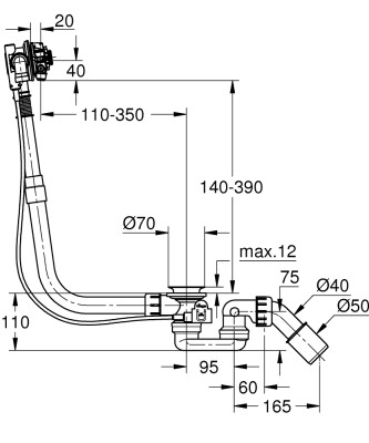 Grohe Talentofill Küvet Tropleni - 28991000 - 2