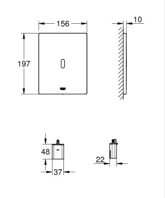 Grohe Tectron Bau E Fotoselli kumanda paneli - 39882KF0 - 2
