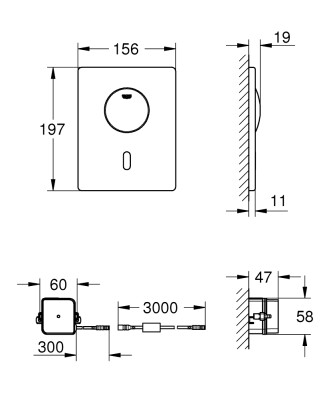Grohe Tectron Skate Fotoselli Kumanda Paneli - 37419SD0 - 2