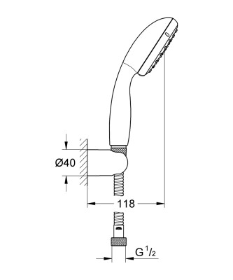 Grohe Tempesta 100 El Duşu Seti - 2780310E - 2