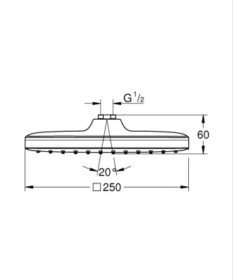 Grohe Tempesta 250 Cube Tepe Duşu - 26681000 - 2