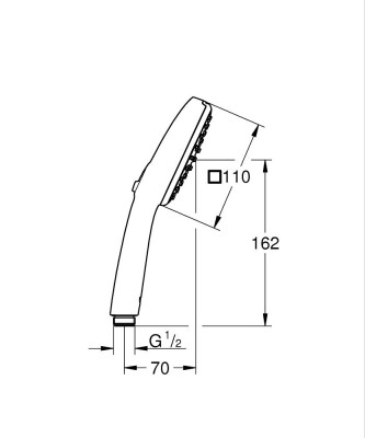Grohe Tempesta Cube 110 El Duşu Mat Siyah - 269022433 - 2