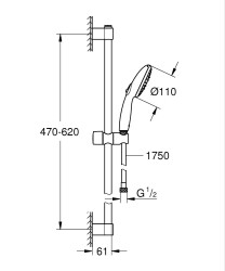 Grohe Tempesta Duş Seti 3 Fonksiyonlu El Duşlu - 27644003 - 2
