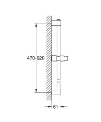 Grohe Tempesta Duş sürgüsü, 600 mm - 275232431 - 2