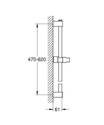 Grohe Tempesta Duş sürgüsü, 600 mm - 275232431 - 2