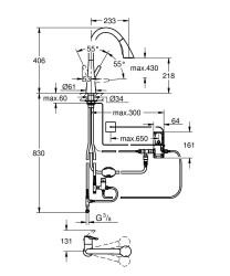 Grohe Zedra Touch Elektronik tek kumandalı eviye bataryası - 30219DC2 - 2